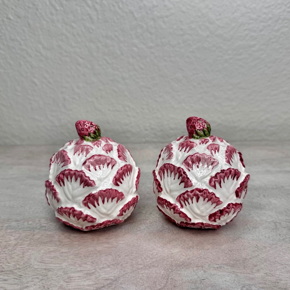 Vintage " Strawberry Fields " collection Salt & Pepper Shakers by Seymour Mann